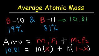 Average Atomic Mass Practice Problems Youtube
