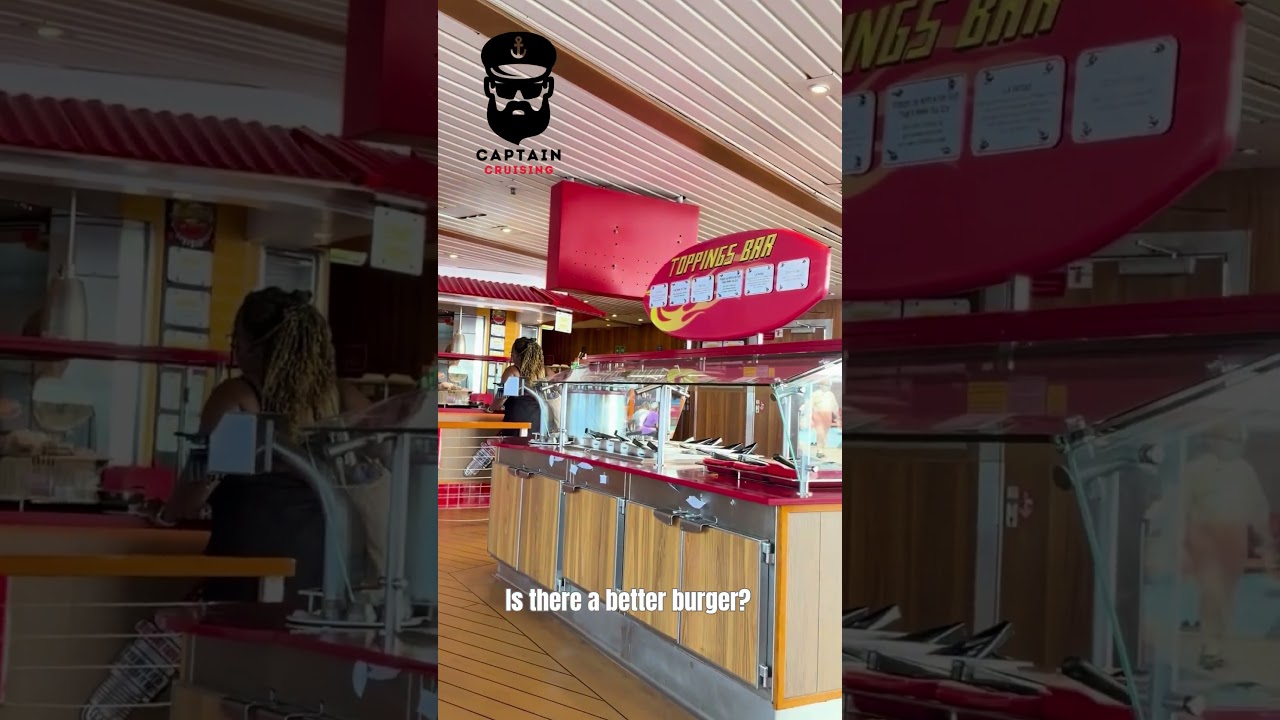 Is Guy’s Burgers best cruise ship burger? #carnivalcruise #guysburgers #royalcaribbean #msccruises