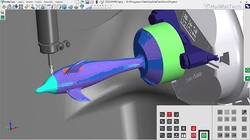 DMU 50 5axis  | Heidenhain 530 | Dolphin Cutting  Simulation |  HuiMaiTech Virtual CNC Training