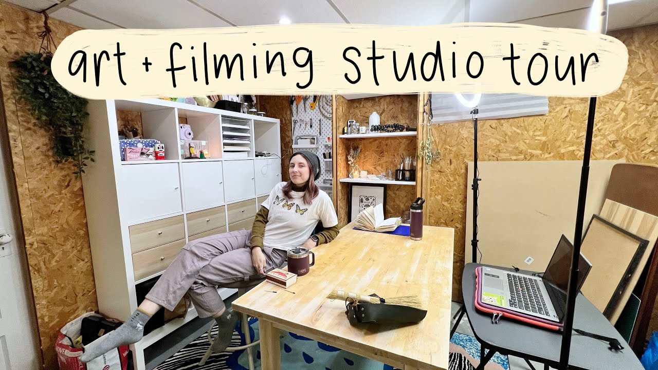 A Tour of my Art Room and Filming Equipment for Crafting YouTube Videos ...