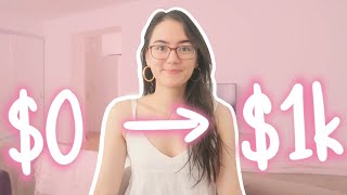 7 lessons going from $0 to $1K as a freelancer // what I wish I knew when I began