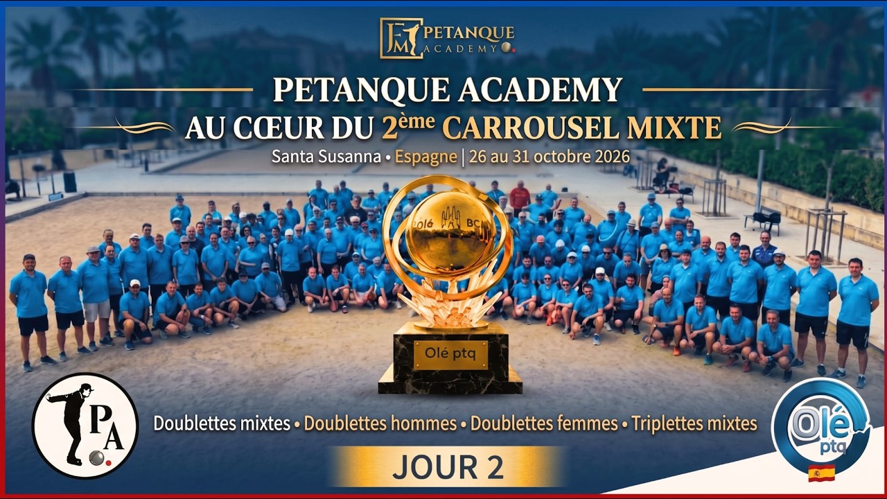 Miniature : JOUR 2 Après-midi 🔥 Ça se resserre ! 2ÈME CARROUSEL SANTA SUSANNA - Olé Pétanque