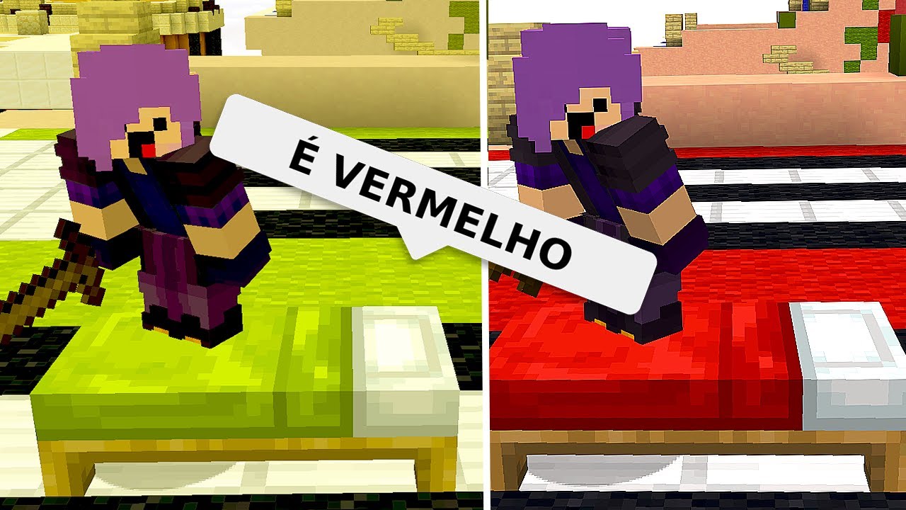 BEDWARS com INSCRITOS MAS TODO MUNDO É DALTONICO Minecraft