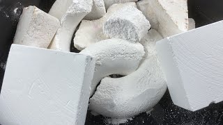 Dusty plain gym chalk Crush X crunchy fresh blocks | ASMR | anxiety relief