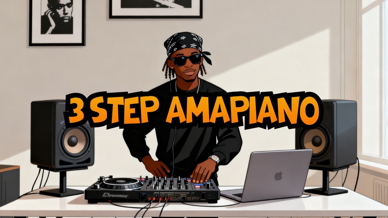 Deep Amapiano Instrumental Mix | 3 Step Piano Beats for Studying & Driving
