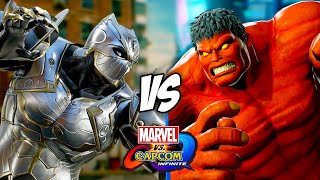 OWEN VS DAD! Black Panther VS Red Hulk Marvel vs Capcom Infinite