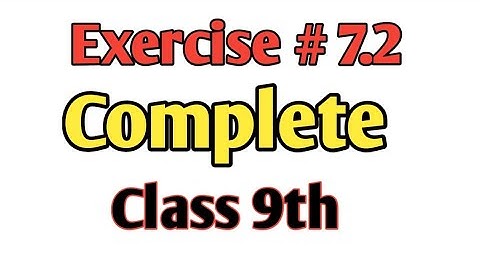 Exercise 7.2 (Complete)Unit # 7 Linear equations and inequalities Class 9th | Online Academy with us