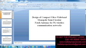 Design of Compact Ultra Wideband Monopole Semi Circular Patch Antenna for 5G wireless -2019-20