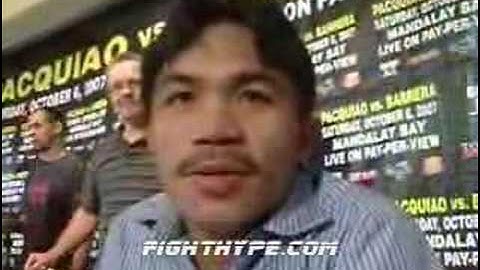 PACQUIAO: "I WANT TO PROVE I'M THE BEST FIGHTER"