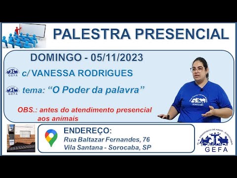 Assista: Palestra Presencial - c/ VANESSA RODRIGUES (05/11/2023)