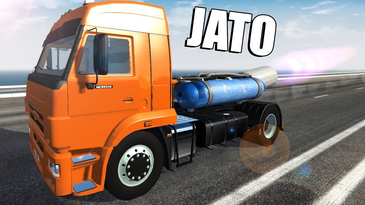 Caminhão com motor a JATO! BeamNG.drive YouTube