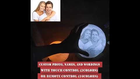 Custom 3D Photo Printed Moon Light -Custom Lunar Lunar Lamp