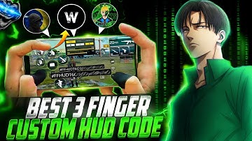 BEST 3 FINGER CUSTOM HUD 🤯 CODE🌪️⚙️ 3 FINGER FREESTYLE CUSTOM HUD IN FREE FIRE | TOP 3 BEST HUD