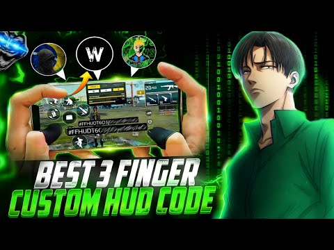 BEST 3 FINGER CUSTOM HUD 🤯 CODE🌪️⚙️ 3 FINGER FREESTYLE CUSTOM HUD IN FREE FIRE | TOP 3 BEST HUD