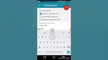 Export Config In Http Injector