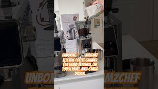 Unboxing 📦☕AMZCHEF electric coffee grinder (45 grind settings, LED touch panel, anti-static design,