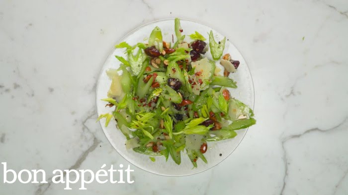 Celery Salad with Dates, Almonds and Parmesan   Bon Appetit