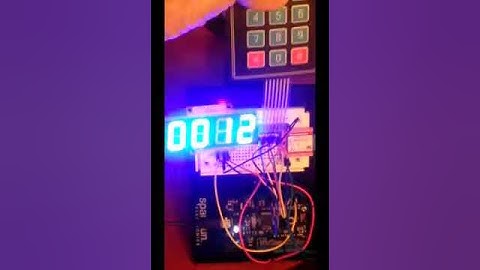 Adafruit Matrix Keyboard controls Sparkfun OpenSegment 7 segment LED