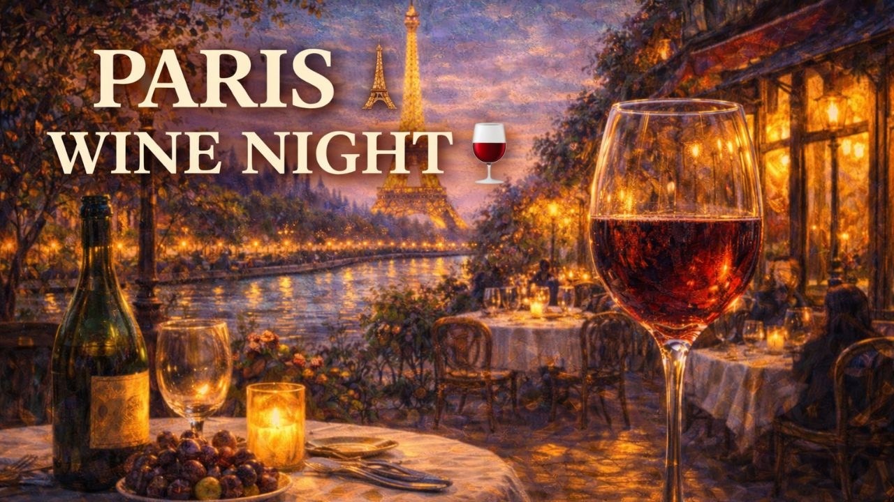 𝗙𝗿𝗲𝗻𝗰𝗵 𝗪𝗶𝗻𝗲 𝗡𝗶𝗴𝗵𝘁 𝗣𝗹𝗮𝘆𝗹𝗶𝘀𝘁| Cozy Paris Café Music for Romantic Dinners