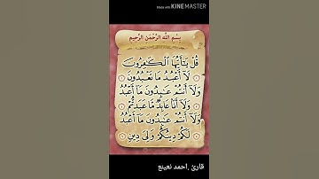 سورة الكافرون احمد نعينع