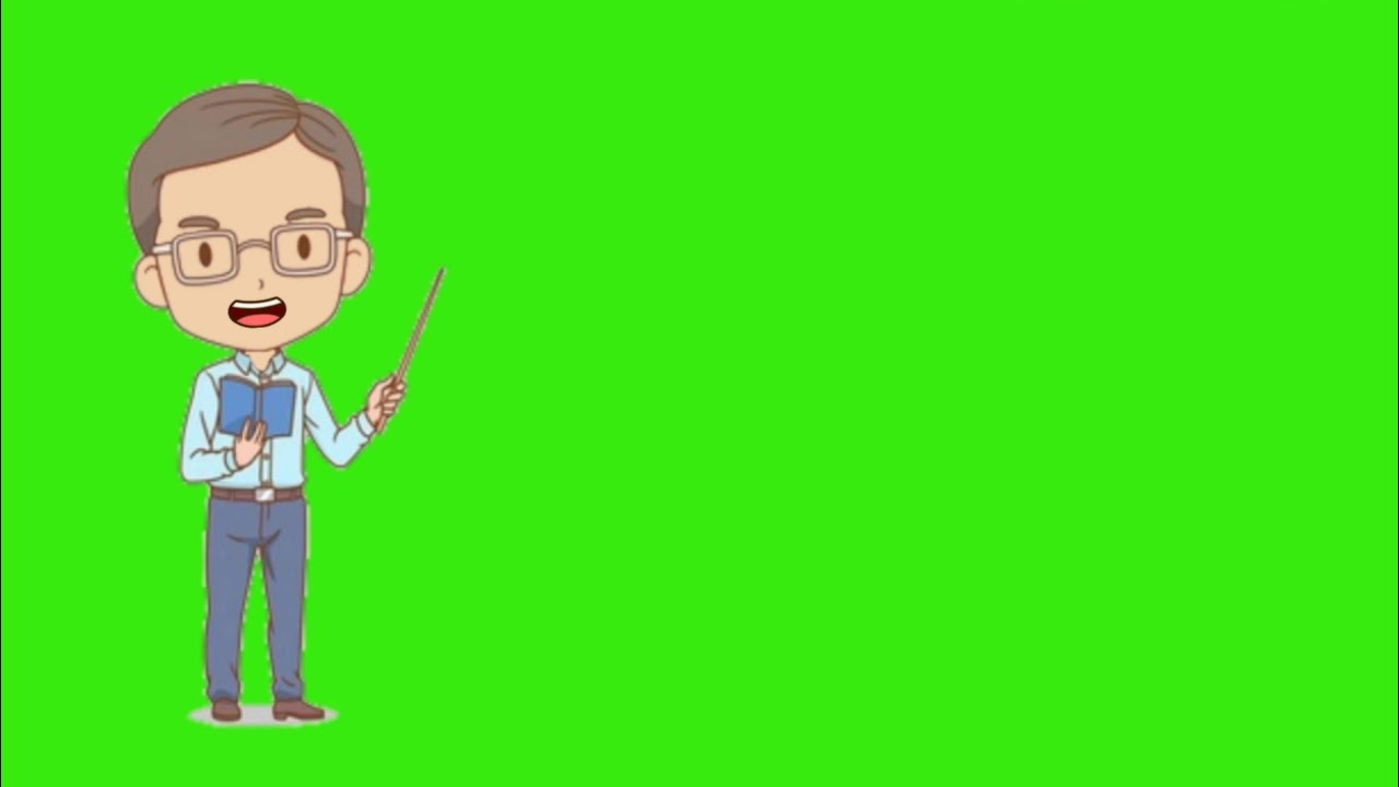 ANIMATED MALE TEACHER TALKING LONG DURATION Part 1 GREEN SCREEN - YouTube