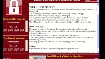 Testing Wannacry on Windows XP