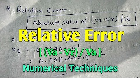 Relative Error in Floating Point Number | Numerical Techniques | IGNOU | BCA | StudyStool |