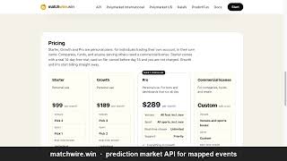 pmxt vs matchwire: Flat-Rate Prediction Market API (Polymarket, Kalshi, Predict.fun) 2026
