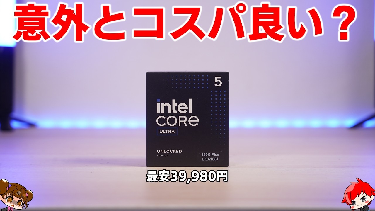 【意外とコスパ良い…？】Intel Core Ultra 5 250K Plusをレビュー！3万円台で買える18コアCPUの性能は如何に・・・？【自作PC】