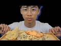Baked Salmon with Fettuccine Alfredo Pasta | N.E Let's Eat