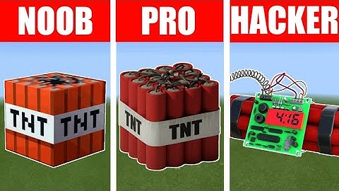 NOOB vs PRO vs HACKER Minecraft Pixel Art TNT