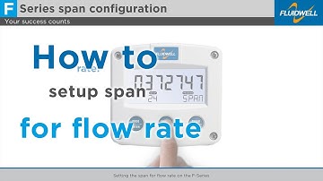 Setting the span for flow rate on the F-series