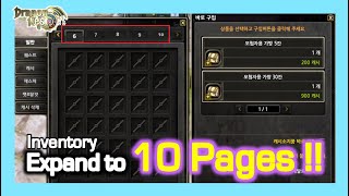 Can expand to 10 pages !! / Adventure Inventory / Dragon Nest Korea