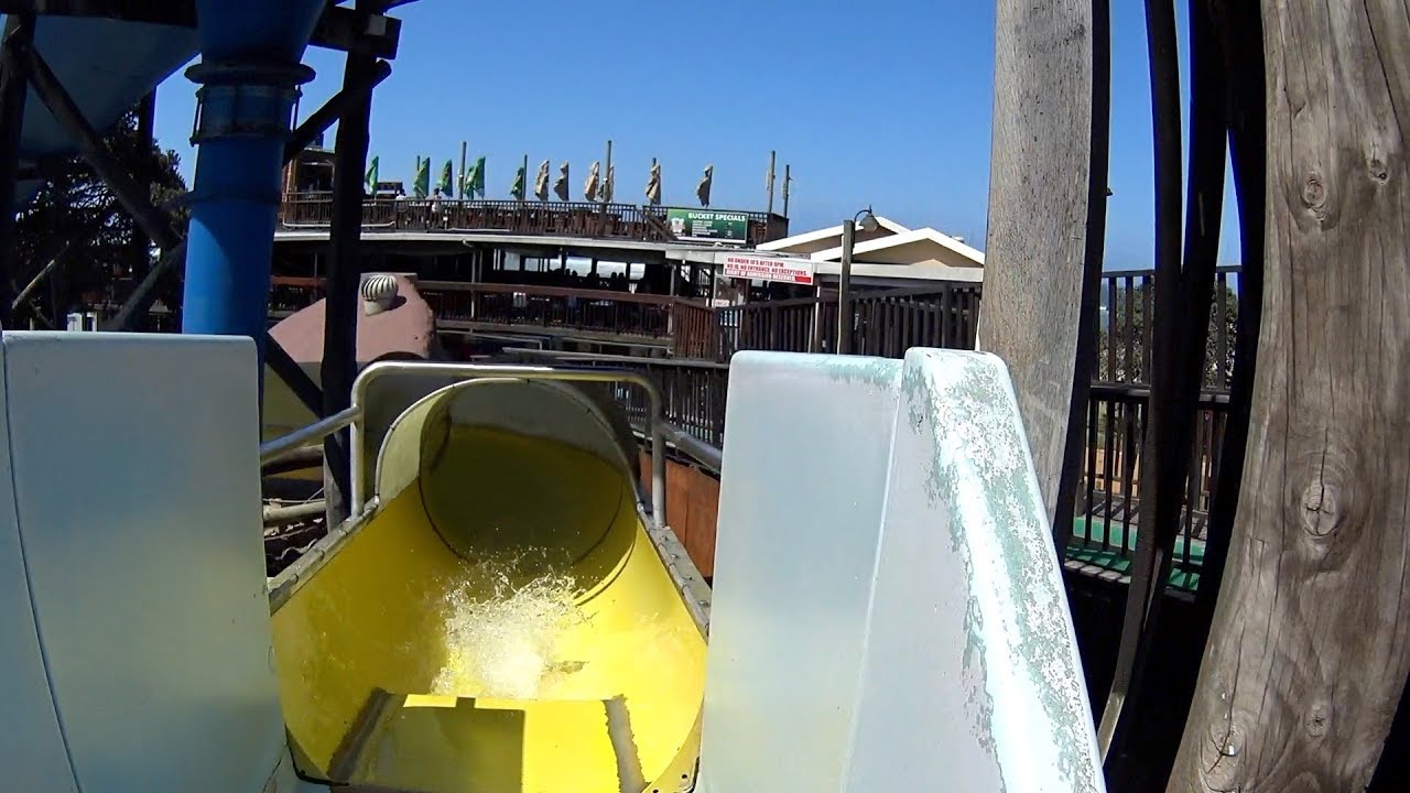 Yellow Tube Water Slide at Splash Waterworld YouTube