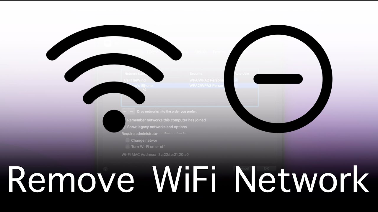 how remove wifi network from mac how remove wifi network from mac