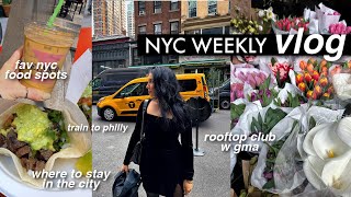 city gals spring clothing haul my fav nyc food spots philly new york city vlog