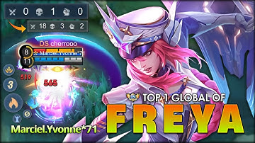 Aggressive Play! Marciel.Yvonne71 Top 1 Global Freya ~ Mobile Legends: Bang Bang