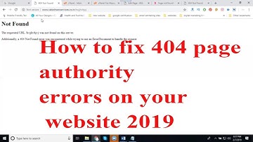 How to fix 404 page authority errors on your website 2019