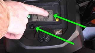 Honda 420 Rancher DCT Maintenance Service Light Reset: 2014, 2015, 2016(How to reset the maintenance indicator, Honda Rancher 420: Press and hold the mode button and turn the ignition switch to ON. Continue to hold the mode ..., 2016-01-07T18:31:38.000Z)