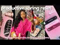 Weekly vlog  spring reset new month stressed shopping date cooking college game more