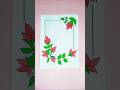 Pink rose &amp; Various leaf 🥀🍀🍃 school project front page design #shorts #projectddesign #borderdesigns
