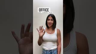 OFFICE (fingerspelled) | ASL Glossary | The ASL Shop