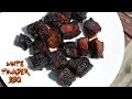 Pork belly burnt ends on the grillaque  white thunder bbq