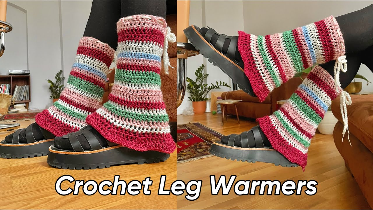 EASY CROCHET LEG WARMERS TUTORIAL - How to Crochet Flared Leg