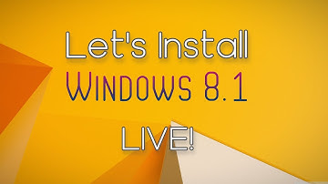 Installing Windows 8.1 LIVE!