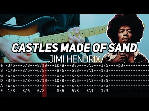 Jimi Hendrix - Castles Made of Sand (Guitar lesson with TAB)