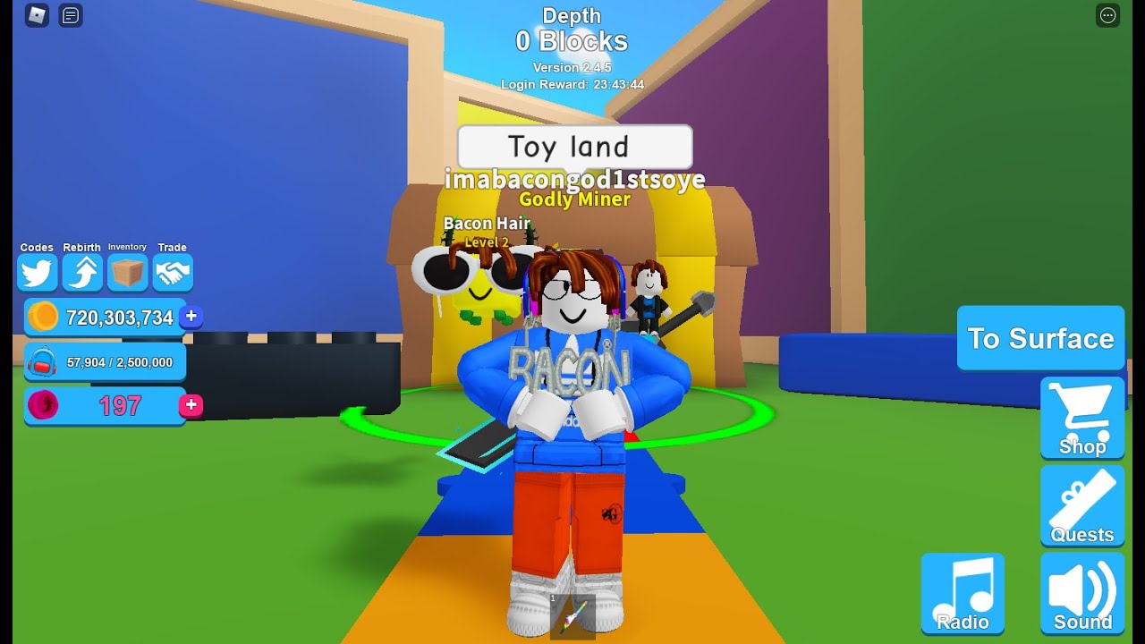 Going to Toy Land in Mining Simulator... (Roblox)