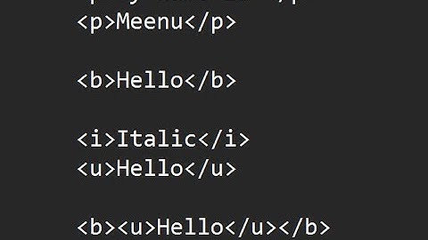 2- HTML Tags, Paragraph, Bold, Italic, Underline and More.. Website Designing Tutorial for Beginners