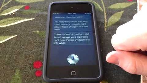 Siri running on iPod Touch 4g