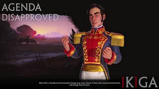 GRAN COLOMBIA - SIMON BOLIVAR EL LIBERTADOR ALL VOICED QUOTES & DENOUNCE - CIVILIZATION VI / CIV VI